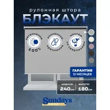 Рулонные шторы Sundays Home LM 168-07 240x180 (серый)