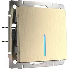 Выключатель Werkel W1112110 (шампань рифленый)