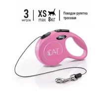 Поводок-рулетка Flexi New Classic XS лента 3 м (розовый)
