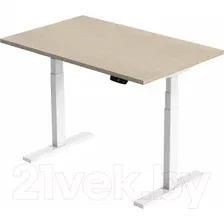 Стол с подъемным механизмом Smartstol Slim 120x80x1.8 (белый/дуб феррара)