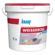 Краска глубокоматовая KNAUF Вайсдэкке для потолков, 9 л