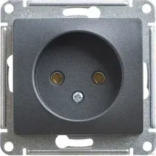 Розетка 1-я с з/к антрацит Schneider Electric Glossa