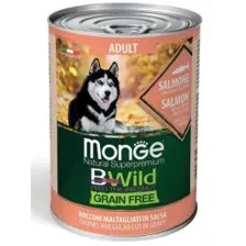 Консервированный корм для собак Monge BWild Grain Free с лососем, тыквой и кабачками 400 г