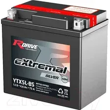 Мотоциклетный аккумулятор RDrive eXtremal Silver YTX5L-BS (4.6 А·ч)