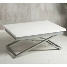Стол-трансформер Levmar Apollo D78/S59 (белый/серебро)