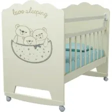 Классическая детская кроватка VDK Love Sleeping колесо-качалка (слоновая кость)