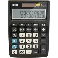 Калькулятор Deli E1238black (черный)