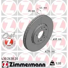 Тормозной диск ZIMMERMANN 430.2638.20 вентилируемый , передняя ось