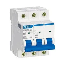 Автоматический выключатель CHINT NXB-63S 3P 16А 4,5kA C (296827)