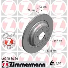 Тормозной диск ZIMMERMANN 400.3686.20 полный , задняя ось