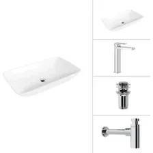 Умывальник Lauter 21886 + Cascade 21СК0655C + сифон 21635CH + дон.клапан 21190CH (хром)