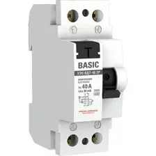 Устройство защитного отключения EKF Basic ВД-40 2P 40А 30мА elcb-2-40-30e-sim