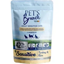 Сухой корм для кошек Pet's Brunch Sensitive Turkey (400гр)