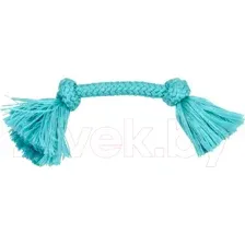 Игрушка для собак Playology Dri-Tech Rope / P3000818 (с ароматом арахиса, маленький,  голубой)
