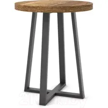 Журнальный столик Hype Mebel Челси 40x40 (черный/дуб галифакс олово)