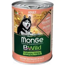 Консервированный корм для собак Monge BWild Grain Free с лососем, тыквой и кабачками 400 г