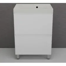 Symbolite Тумба под умывальник Манхэттен 60 Plus 2 ящика + Asti 60x45 (белый матовый/жасмин)