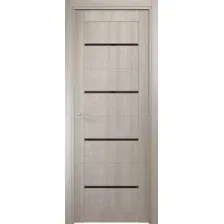 Дверь межкомнатная SMART Орион 90x200 (капучино/черное стекло)