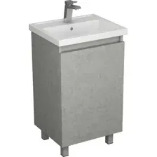Тумба с умывальником Uncoria Моро 50 + Kirovit Фостер 50 (светлый камень)