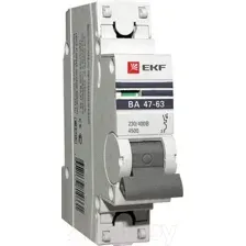 Выключатель автоматический EKF ВА 47-63 1P 10А (C) 4.5kA PROxima mcb4763-1-10C-pro