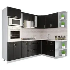 Готовая кухня Интерлиния Мила Крафт 1.68x2.4 правая (дуб английский)