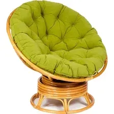 Кресло-качалка TetChair Papasan W 23/01 B (мед/флок олива, с подушкой)