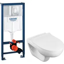 Унитаз подвесной Roca 734630300R + ZRU8013920 + 38772001