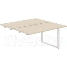 Комплект столов модульных Norden 320x143.8x75 / AG.126.AR.L.72.WH (белый/серебристый/акация равелло)