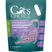 Наполнитель для туалета Cats choice Комкующийся растительный тофу Лаванда (6л/2.5кг)