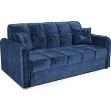 Диван Мебель-АРС Аккордеон Свег НПБ 180x200 (велюр синий Plush OWV-21)