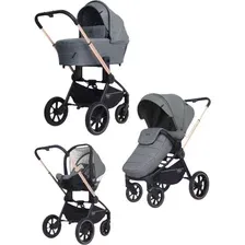 Универсальная коляска Rant MOWbaby Zoom PU (3 в 1, gold grey)