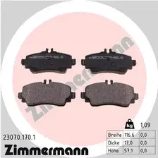 Тормозные колодки дисковые передняя ось ZIMMERMANN 23070.170.1