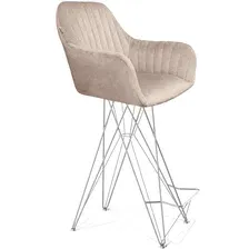 стул барный Sheffilton SHT-ST38-1 / S66 Chrome, лунный мрамор