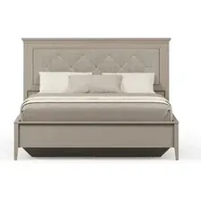Кровать Black Red White Classic LOZ160x200 с мягким элементом Д (глиняный серый/глиняный серый)