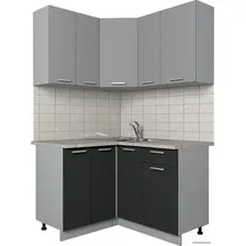 Готовая кухня Интерлиния Мила Лайт 1.2x1.3 (серебро/антрацит)
