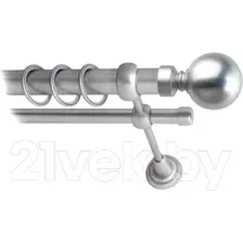 Карниз для штор Lm Decor Шар большой 059 2р гладкий 25/16мм (сатин, 3.2м)