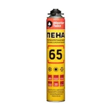 Пена монтажная MasterTeks 65 полиуретановая профессиональная, всесезонная, 825 мл