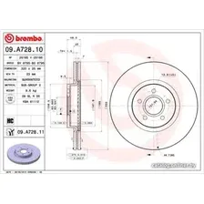 Тормозной диск Brembo 09A72811