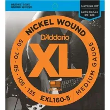 Струны для бас-гитары D'Addario EXL160-5 50-135