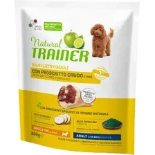 Сухой корм для собак Trainer Natural для мелких пород с сыровял. ветчиной, рис и маточн мол. 0.8 кг