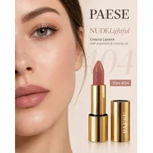 PAESE Кремовая губная помада NUDELightful с пептидами и маслом шиповника, 4,5 г тон 404