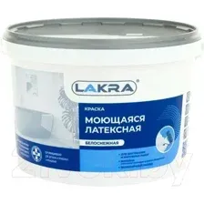 Краска моющаяся латексная Лакра белоснежная – 14кг