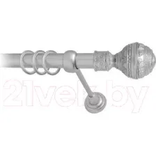 Карниз для штор Lm Decor Ампир 161 1р гладкий (сатин, 2м)