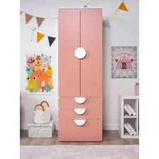 Шкаф распашной Mebelain Пикси 180 с 3 ящиками (мечтательный розовый)