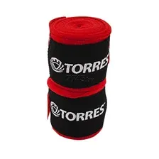 Бинт боксерский TORRES 2,5 м красный 2 штуки (PRL62018R)