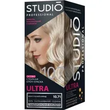 Крем-краска для волос Studio Professional Ultra 10.71 (жемчужный блонд)
