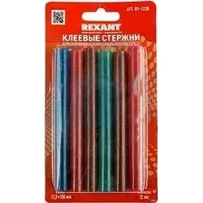 Клеевые стержни Rexant 09-1230 (12 шт, разноцветный)