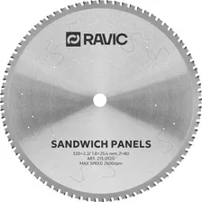 Пильный диск Ravic по стали и сэндвич-панелям 320x2.2/1.8x25.4мм Z80