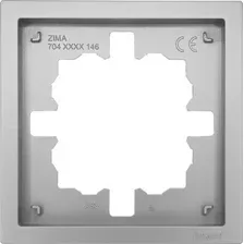 Рамка для выключателей и розеток Lezard Zima 704-7400-146 (серый матовый, 1 пост)