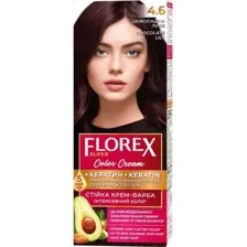Крем-краска для волос Florex Super Кератин тон 4.6 шоколадная лилия